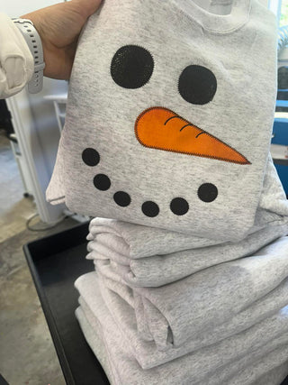 Snowman Appliqued Sweatshirt - PREORDER