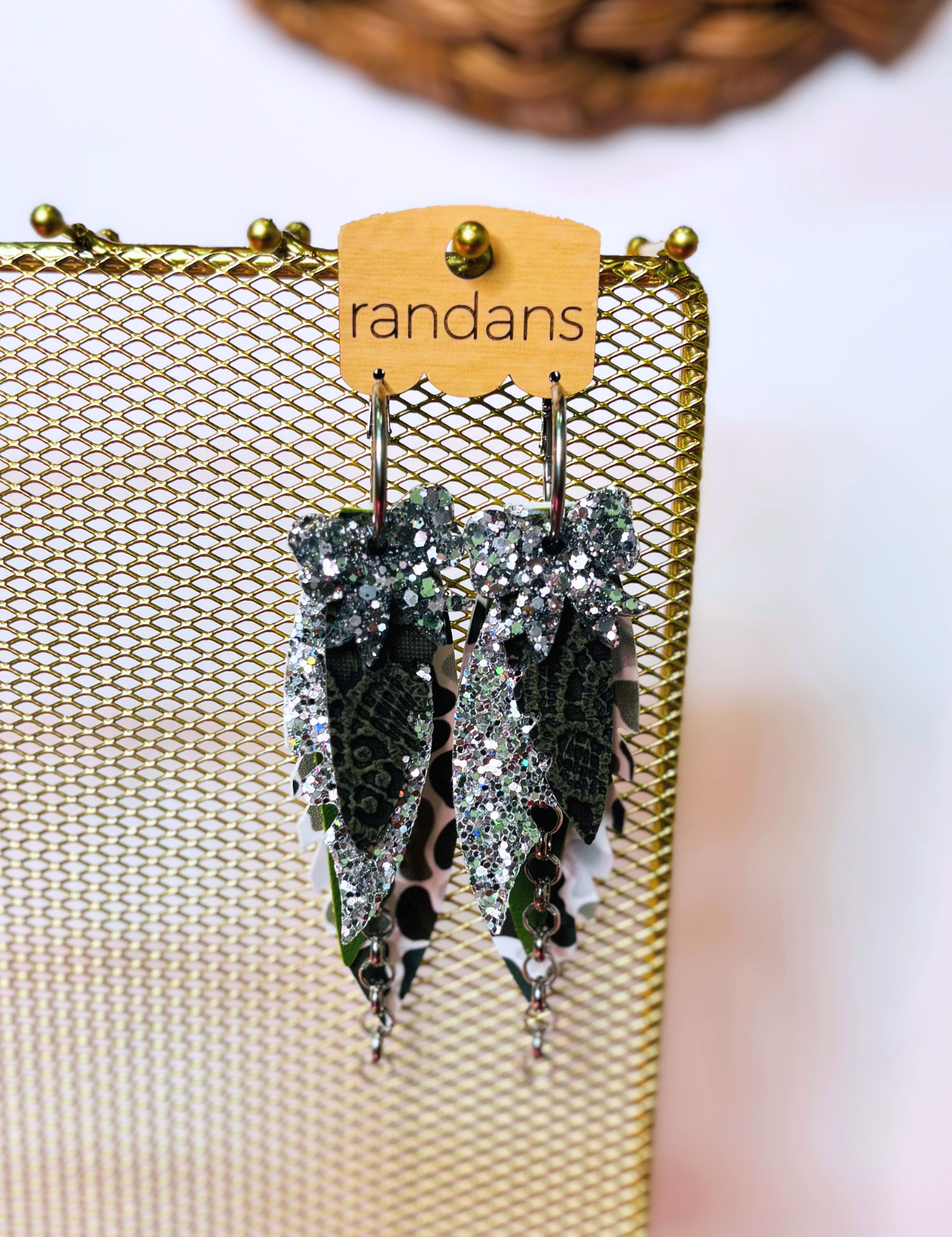Large Layered Earrings - Camo  - PREORDER
