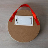 White and Gold Cardinals LED ornament