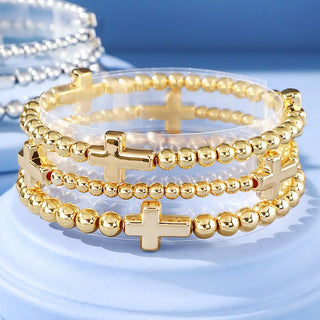 Briar Cross Beaded Bracelet Set - 2 Styles