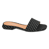 Our Lil Secret Heeled Sandals - Black White Polka Dot  PREORDER