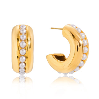 Janel Pearl Hoops  - PREORDER