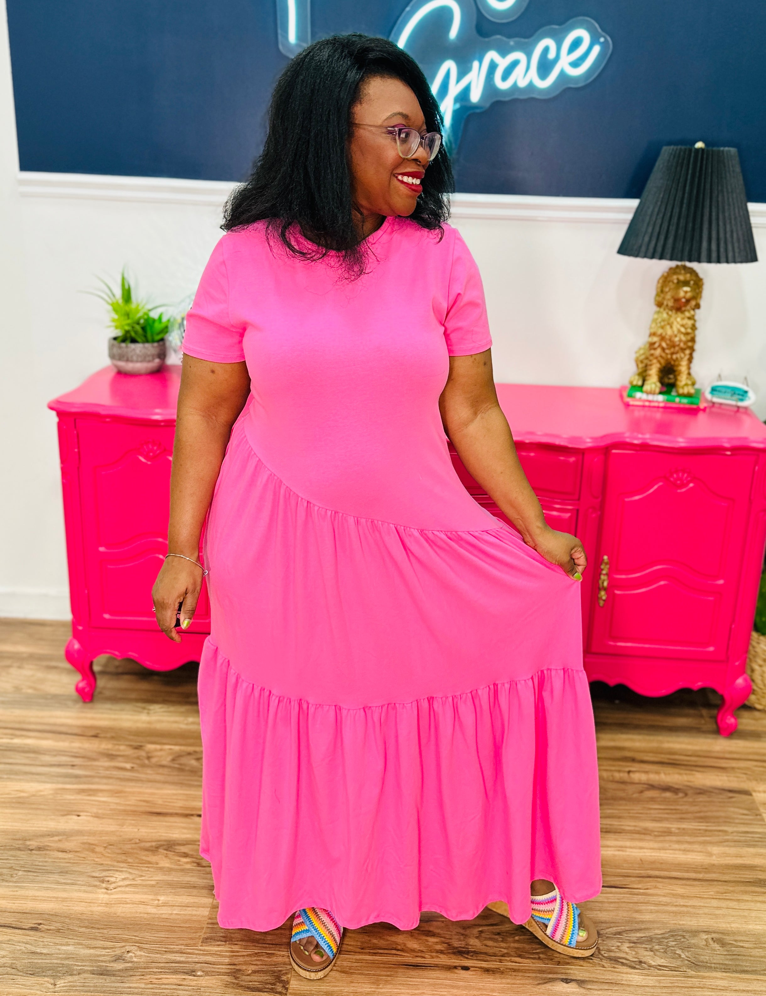 Alouette Dress - Pink - FINAL SALE