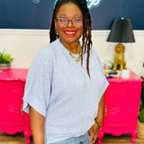 Summer Sugar Top - Soft Blue - LAST ONES FINAL SALE