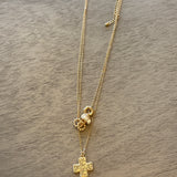 Grace Charm Cross Necklace - Gold