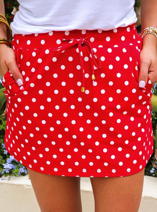 Red Polka Dot Skort - PREORDER