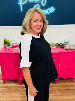 Sunday Cloud Top - Black - FINAL SALE