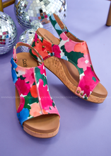 Load image into Gallery viewer, Carley Wedges by Corkys - Flowers - RESTOCK
