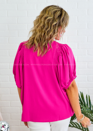 Shake It Away Top - Hot Pink - LAST ONE FINAL SALE