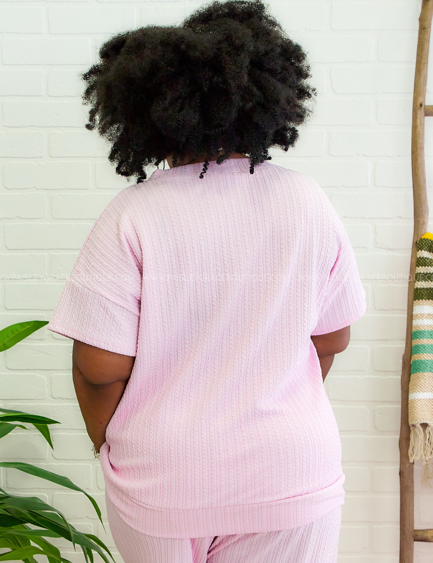 Natasha 2.0 Textured Top - Pink - LAST ONES FINAL SALE