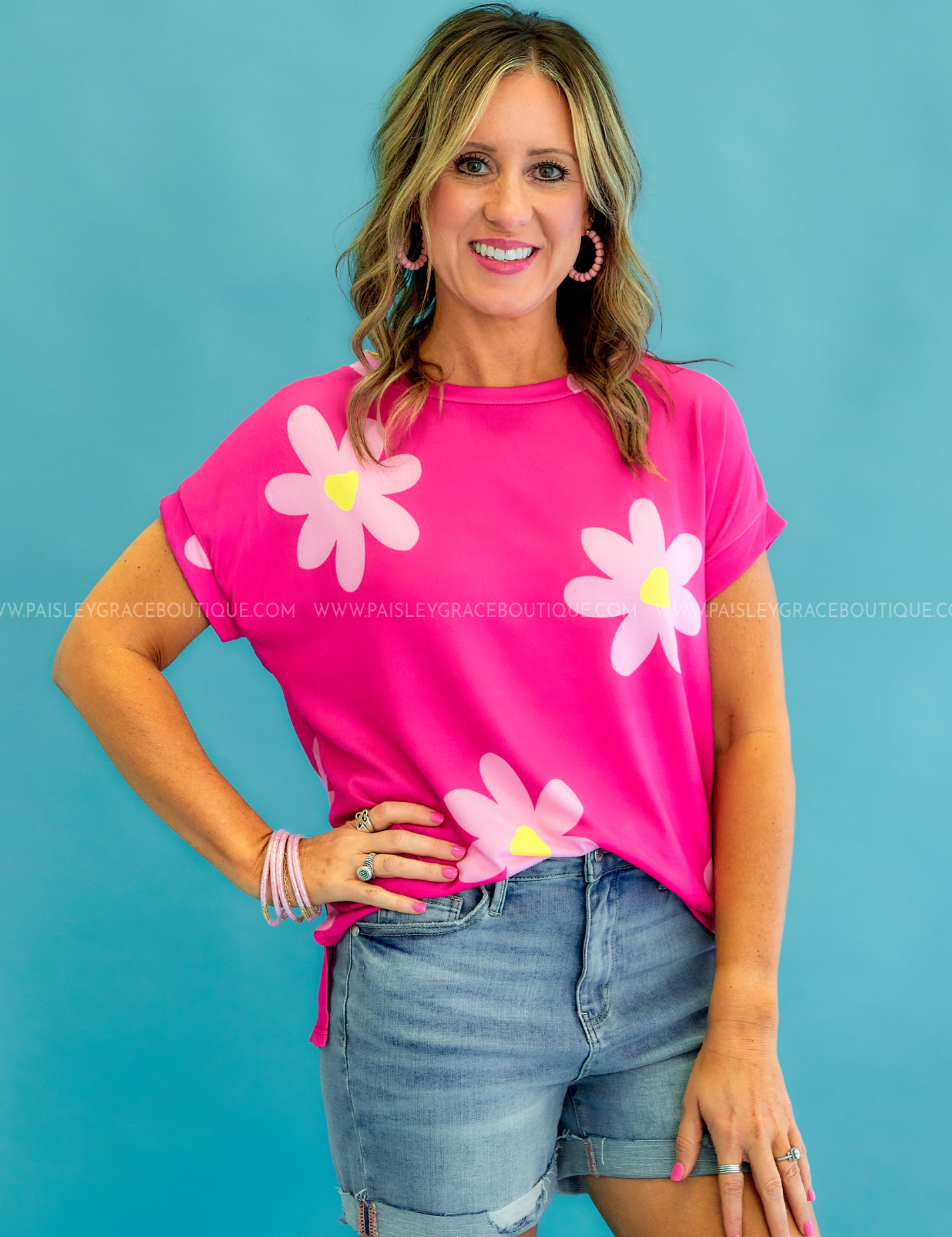 Enjoy The View Top - Fuchsia* FINAL SALE *
