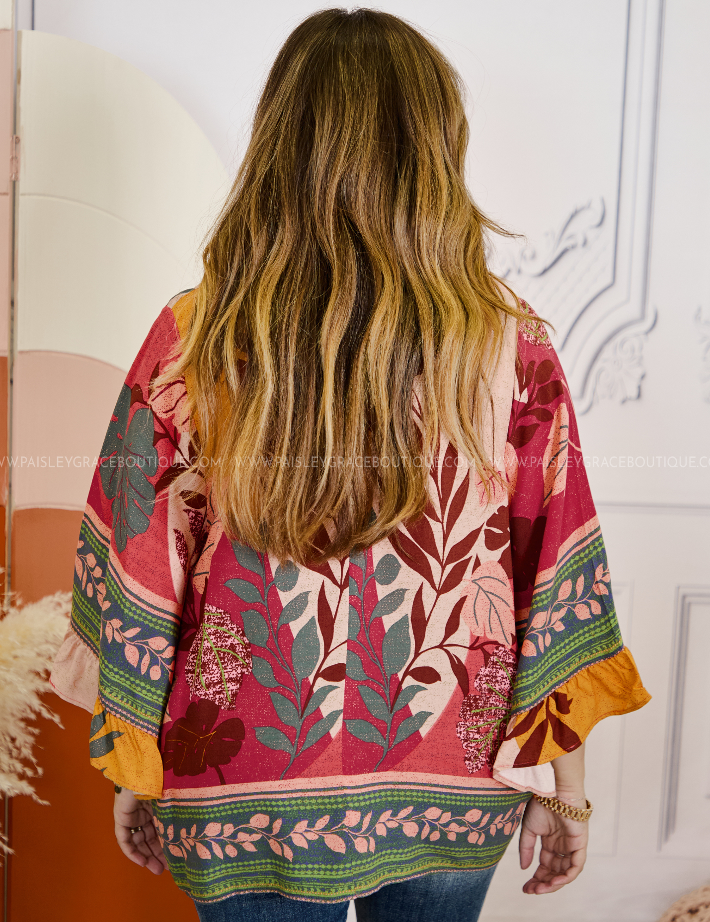 Palm Before The Storm Top - Rust/Teal* FINAL SALE *