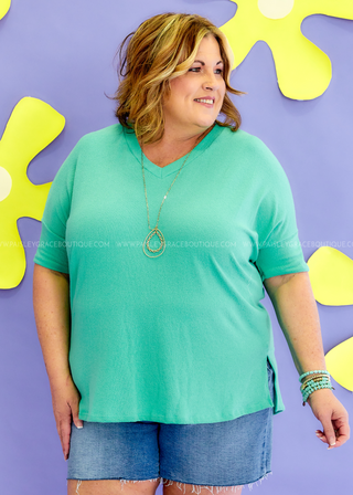 Carefree Days Top - Seafoam - FINAL SALE