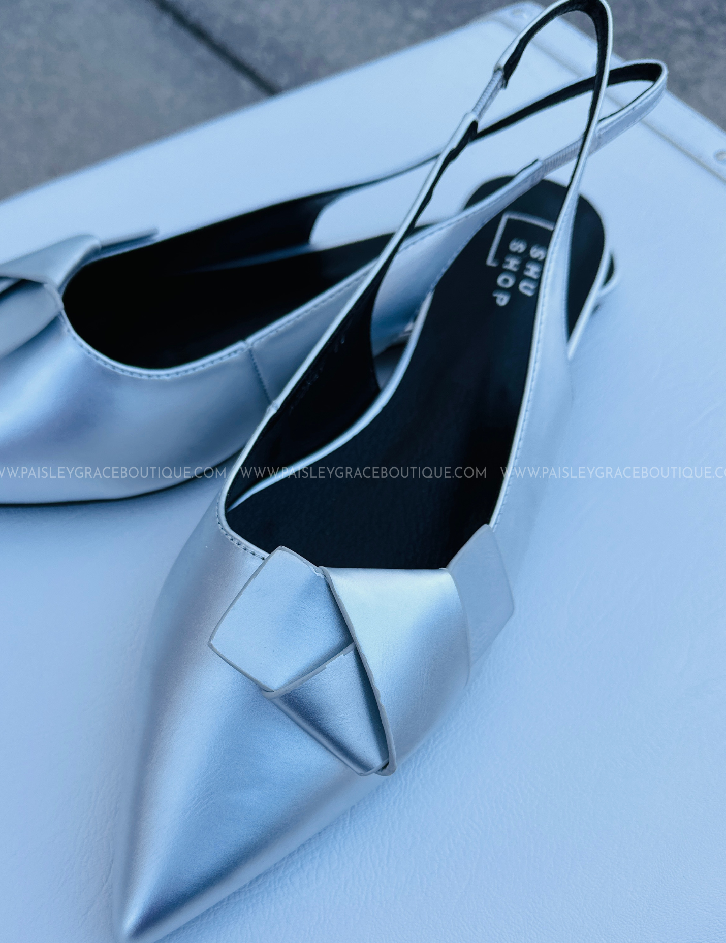 Audrey Flats by Shu Shop - Silver - LAST ONES FINAL SALE