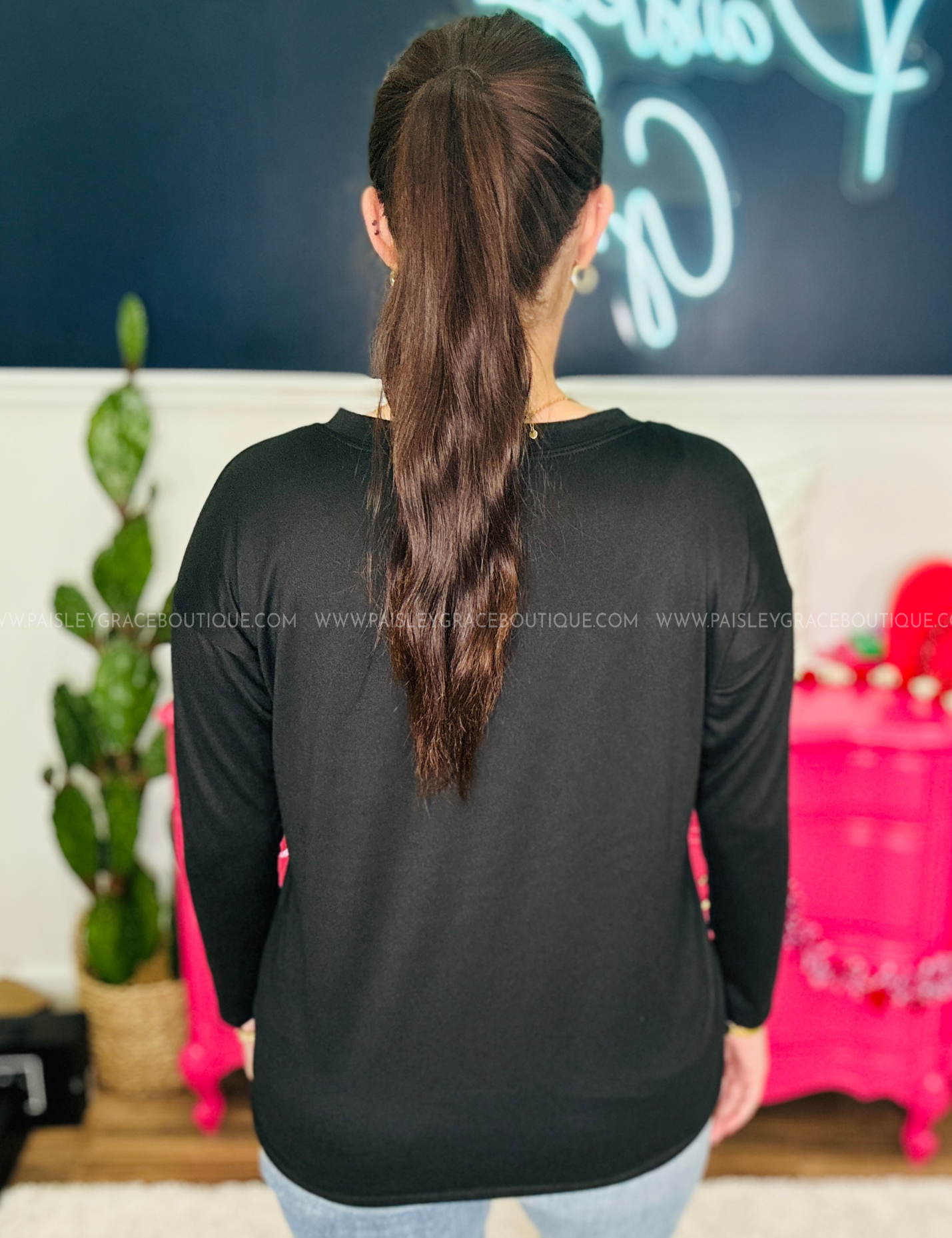 Just A Little Time Top - Black* LAST ONES FINAL SALE *