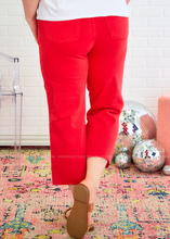 Load image into Gallery viewer, Cassidy Cropped Wide Leg Jeans by Judy Blue - Red
