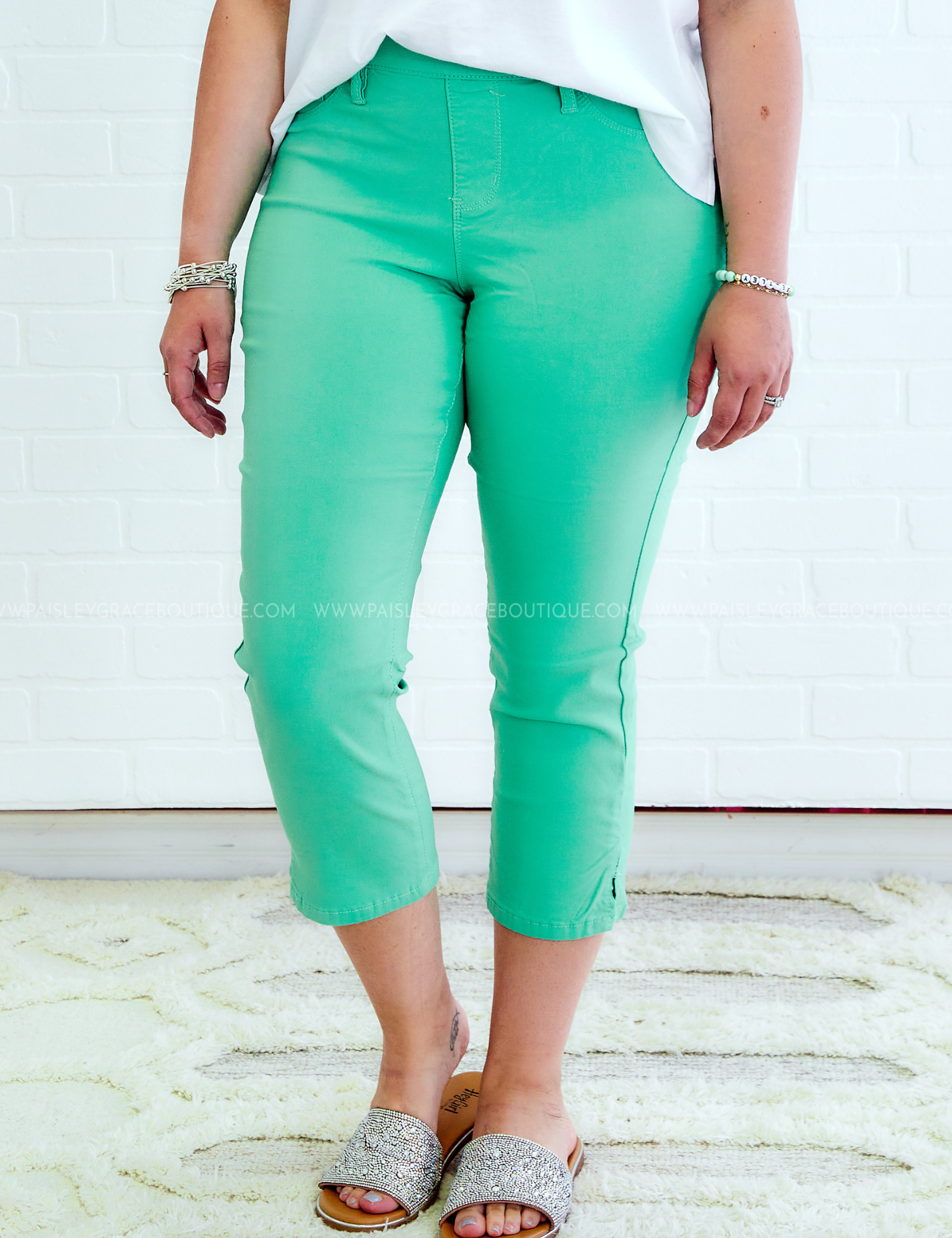 Bridget Hyperstretch Pull On Capri - Aquamarine - LAST ONES FINAL SALE