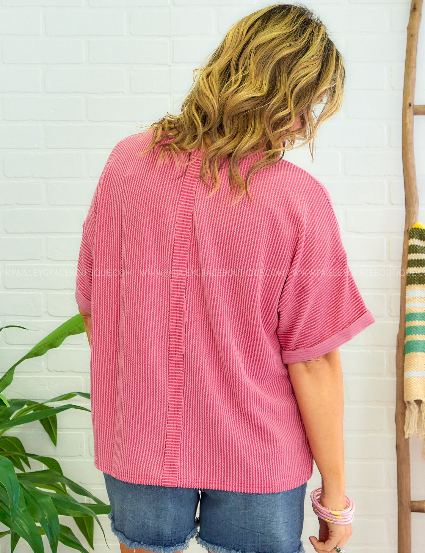 Seek and Cherish Top - Raspberry
