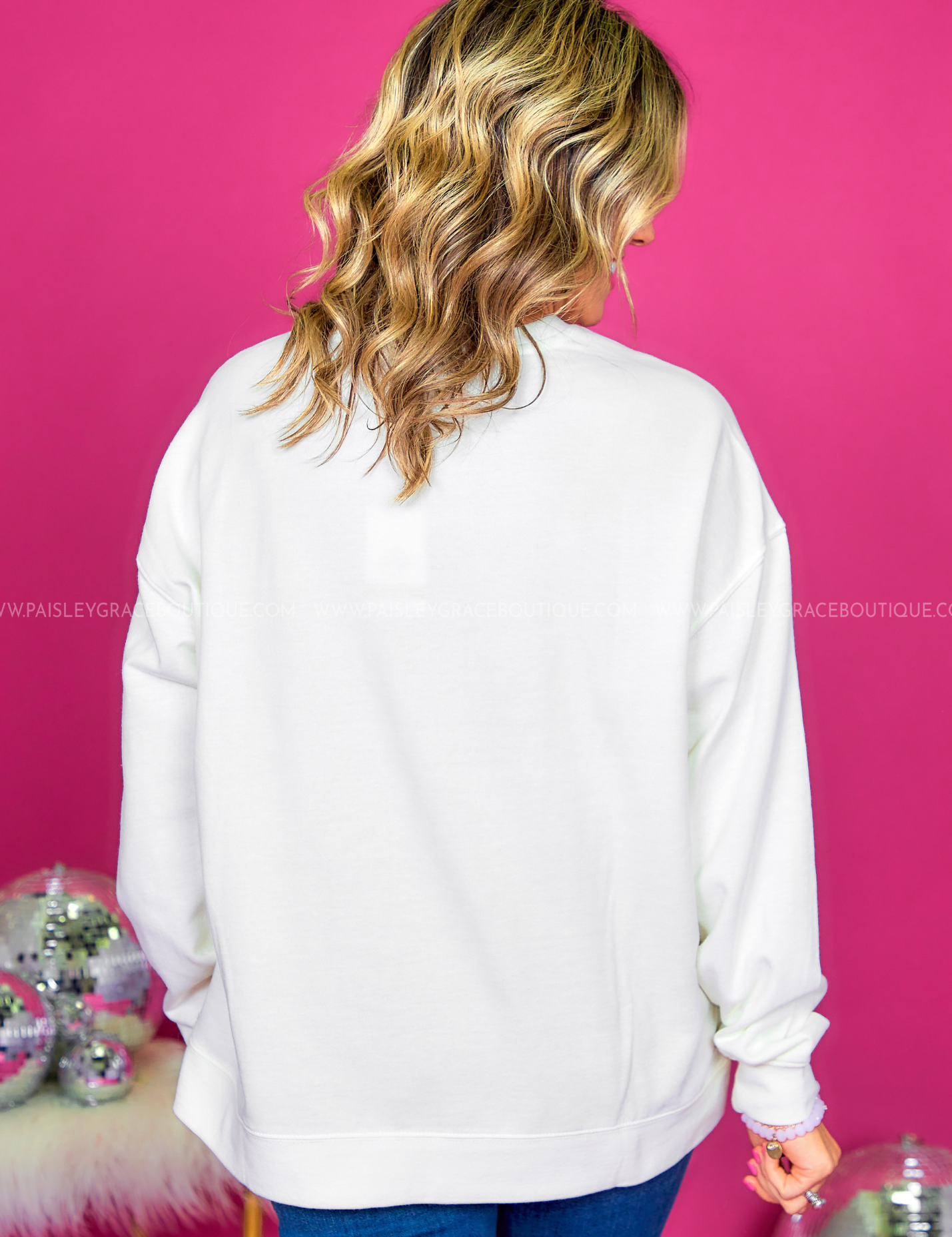 Holiday Sparkle Sweatshirt - White