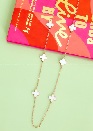 Sera Long Clover Necklace - 7 Colors- WICKED DEAL