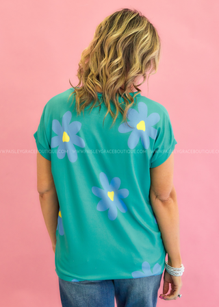 Enjoy The View Top - Turquoise* FINAL SALE *
