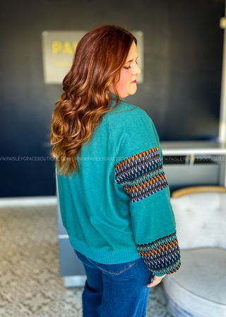 Earthy Embrace Top - Teal