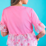 Rosy Ruffle Bow Top - FINAL SALE