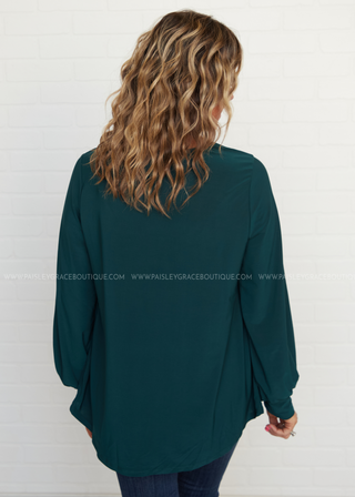 Sleek Refresh Top - Hunter Green