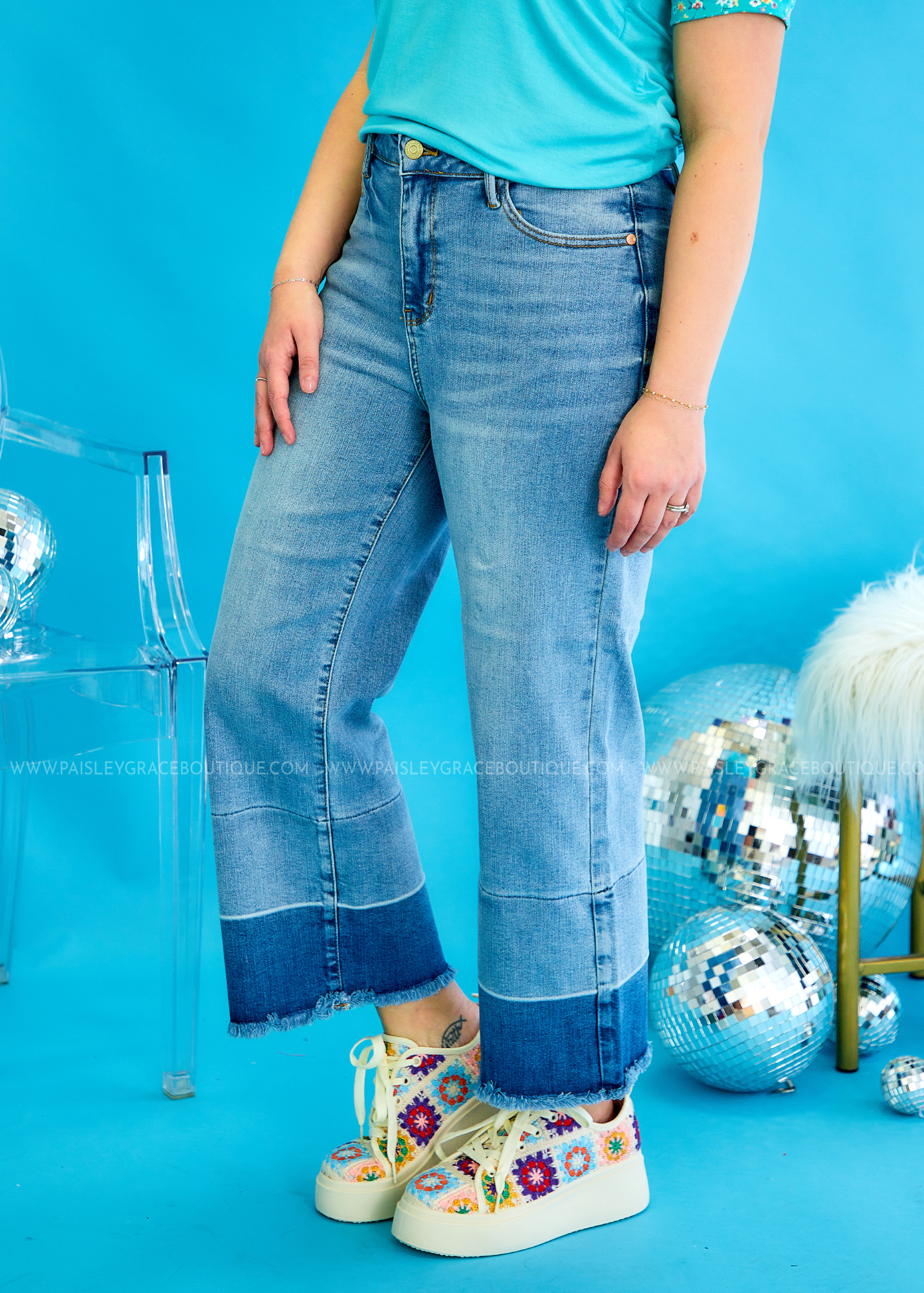 100% Cotton Denim Leggings - Blue – Alivia Jade's Closet