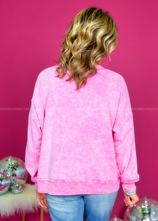 Shoreline Serene Sweatshirt - Baby Pink