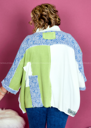 Boho Life Top - Blue/Green