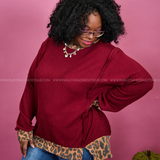 Claws and Effect Top - Burgundy* FINAL SALE *