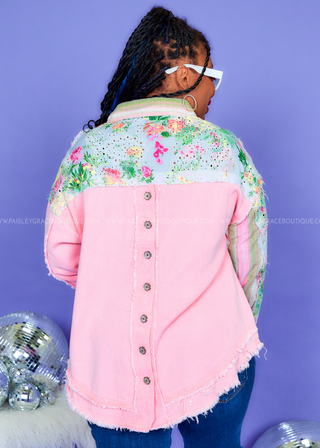 Artsy Attitude Shacket - Pink