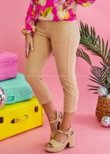 Load image into Gallery viewer, Nora Stretch Capri Jeggings - Camel
