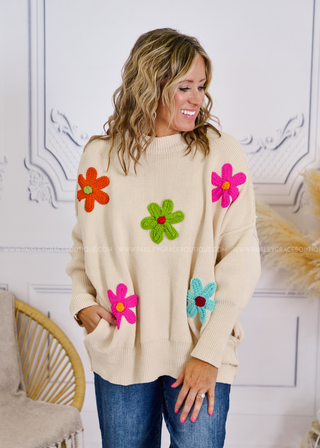 Petal Keepsake Sweater - Natural