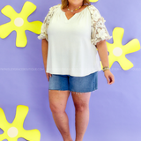 Paradise Pretty Top - Oatmeal* FINAL SALE *