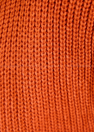 Crisp Fall Knit Cardigan - Orange