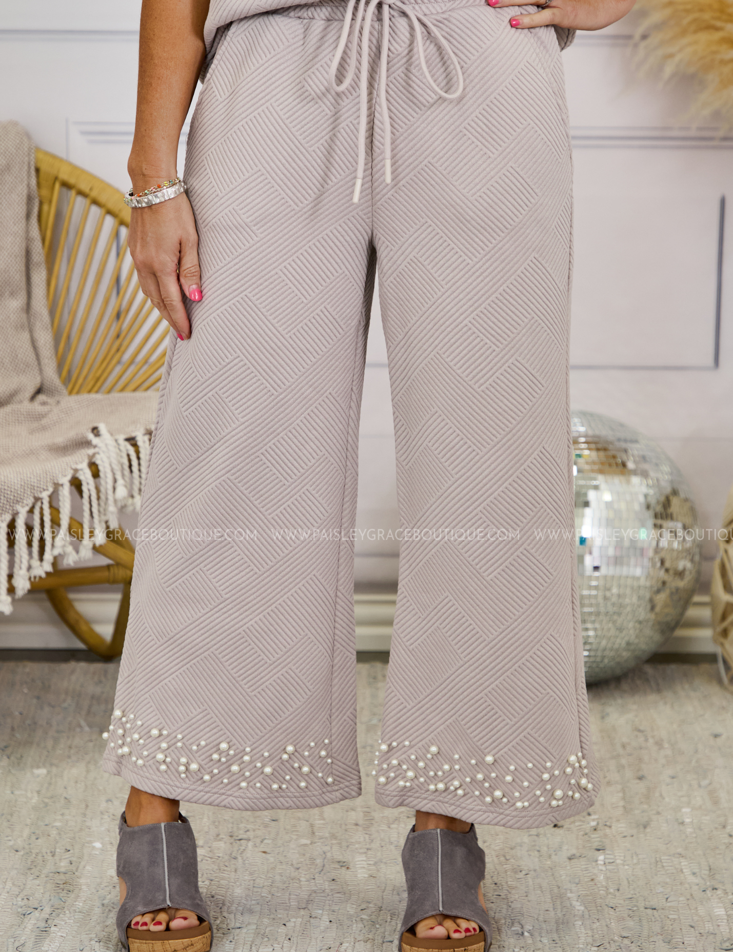 Pearl Serendipity Textured Pants - 5 Colors - LAST ONES FINAL SALE