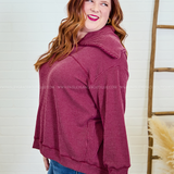 Autumn Snuggles Top - Burgundy - LAST ONES FINAL SALE