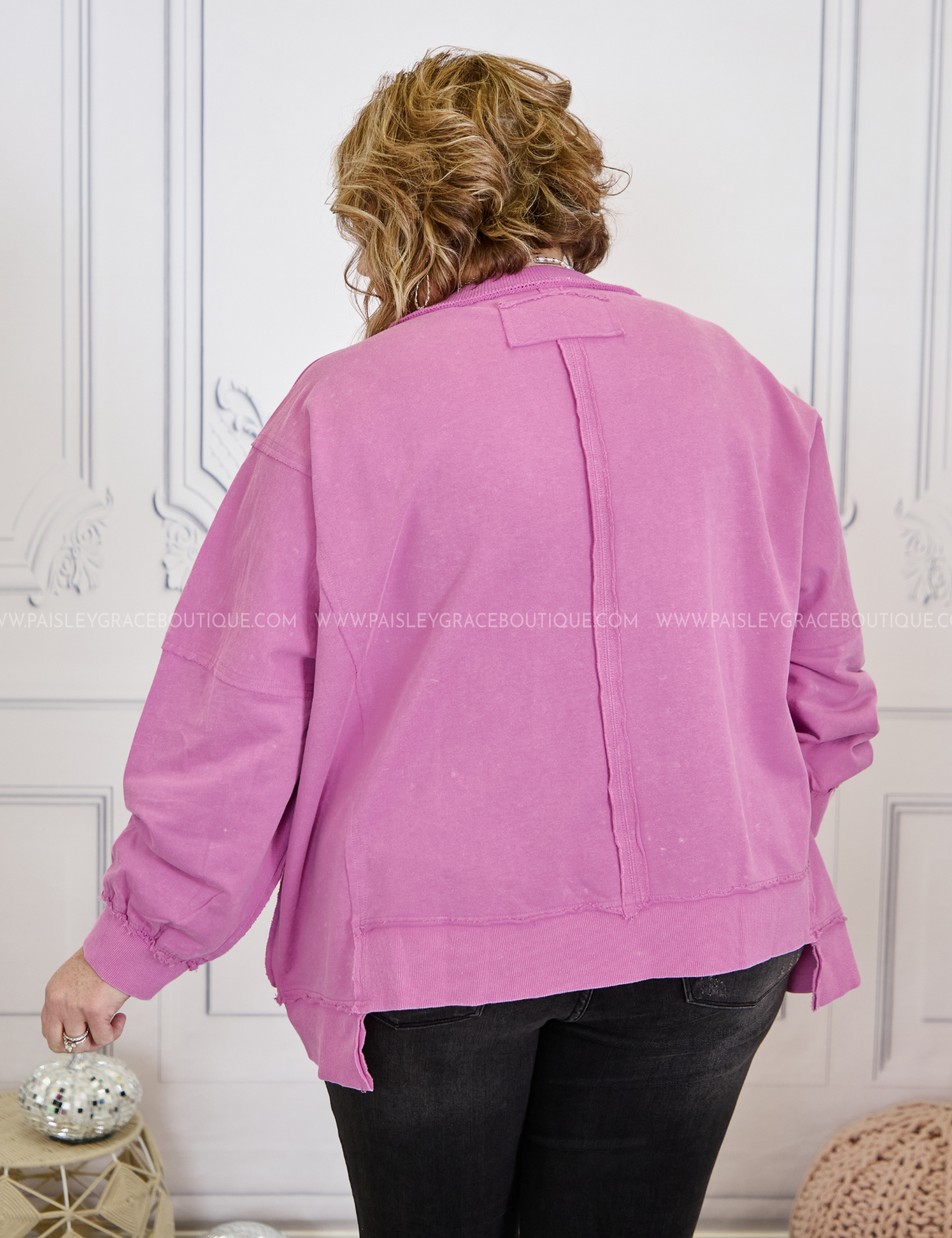 Uptown Allure Top - Washed Purple - LAST ONES FINAL SALE