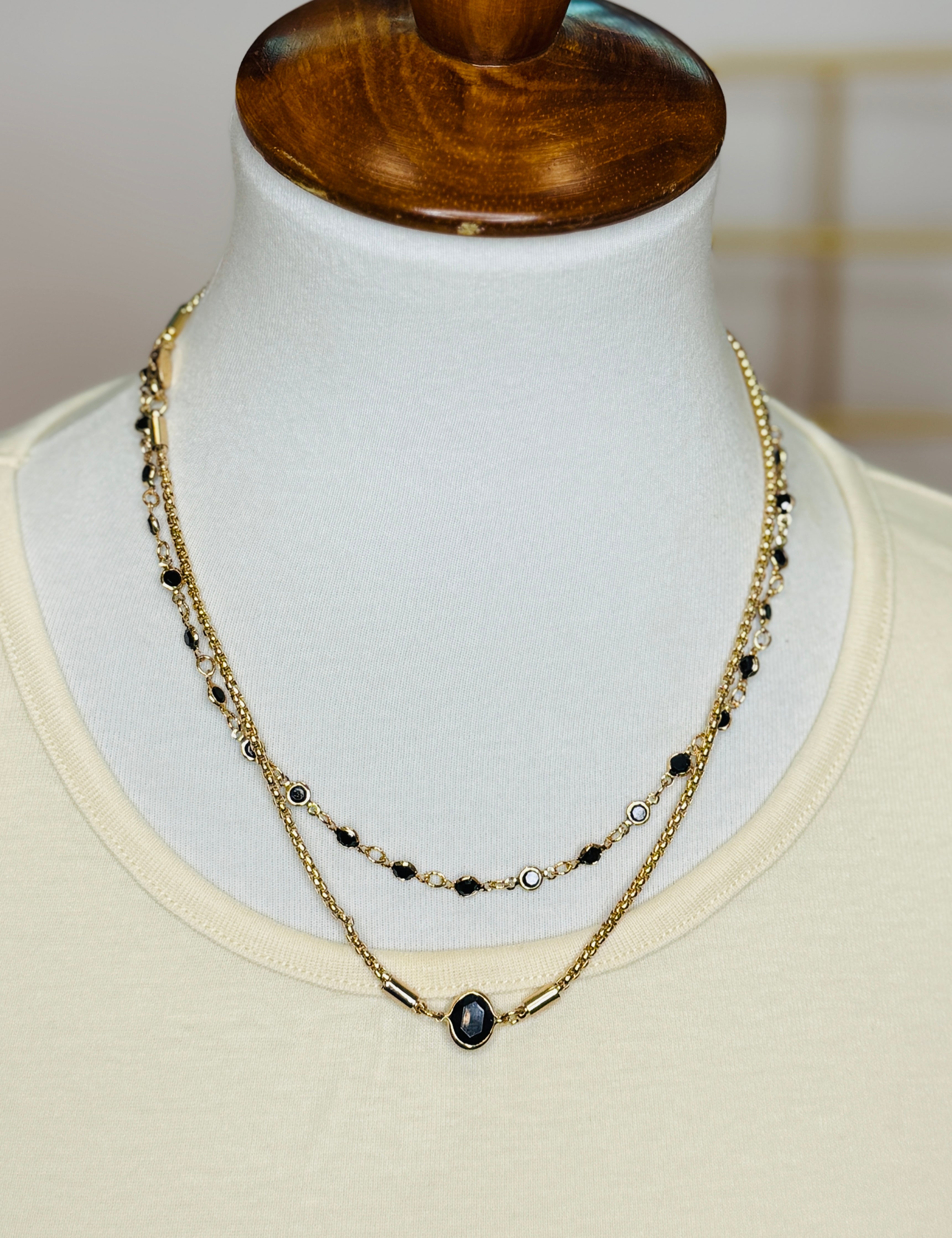 Fiona Crystal Necklace Set - 2 Styles
