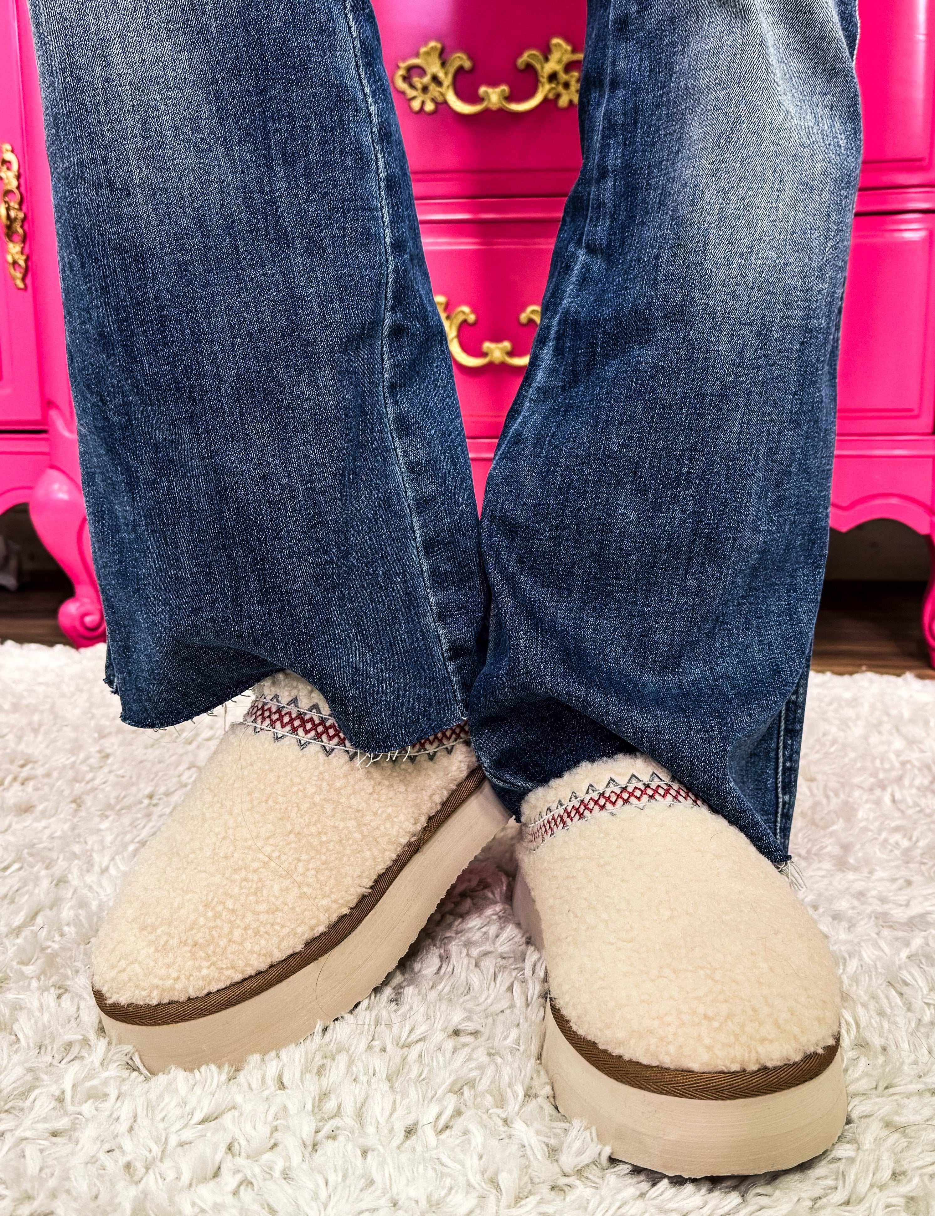 Hug Platform Slippers by Very G - Cream* FINAL SALE *