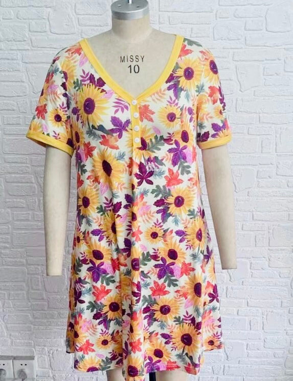 Sunflower PJs - 2 Styles - FINAL SALE