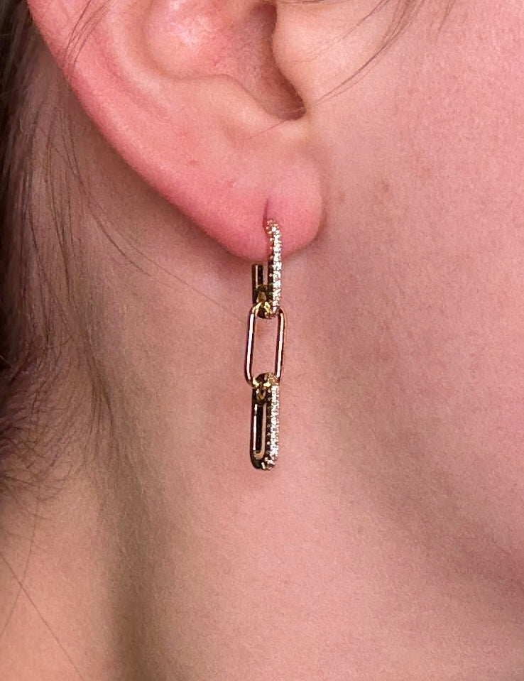 Delaney Paperclip Earrings - 2 Styles