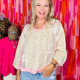 Meadow Lace Dream Top By POL - Peach Pink