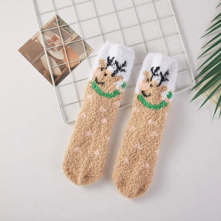 DB -  Holiday Comfort Fuzzy Socks - Reindeer