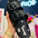 Grand Cayman Slide Sandals - Midnight Daisy