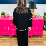 French Terry Pull On Pants - Black - LAST ONES FINAL SALE