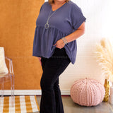 Long Time Coming Top - Grey* FINAL SALE *