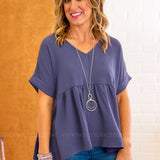 Long Time Coming Top - Grey* FINAL SALE *